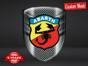 Fiat Abarth Emblème Bombé Finition Luxe Étiquettes Dôme Supérieures